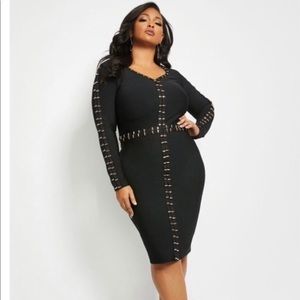 ✅🌹Ashley Stewart Long Sleeve Bodycon Dress.